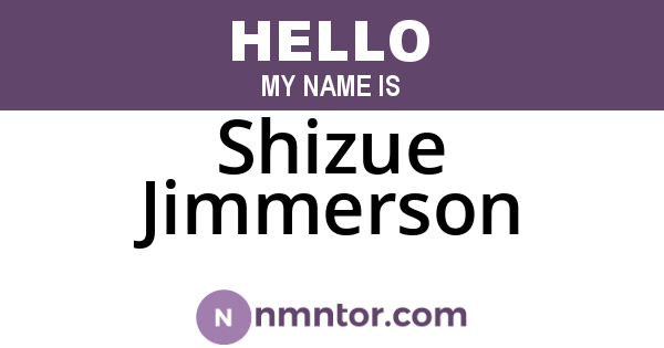 Shizue Jimmerson