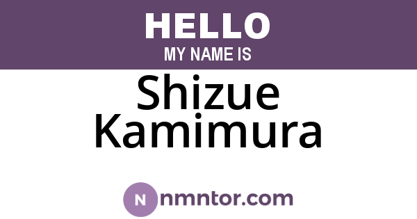 Shizue Kamimura