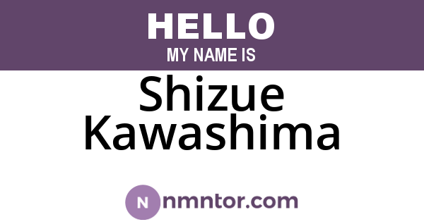Shizue Kawashima