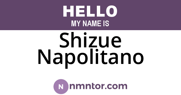 Shizue Napolitano