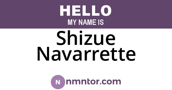 Shizue Navarrette