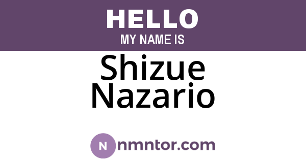Shizue Nazario