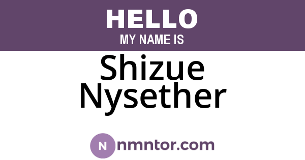 Shizue Nysether