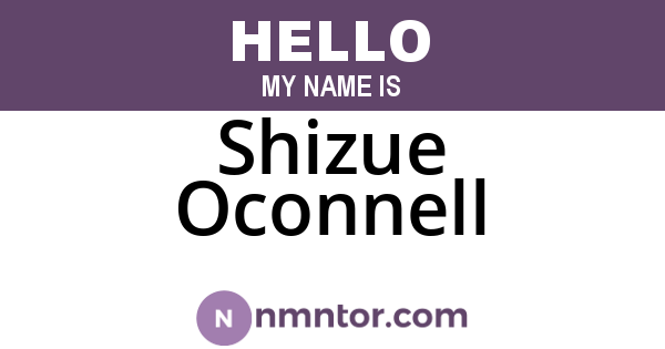 Shizue Oconnell