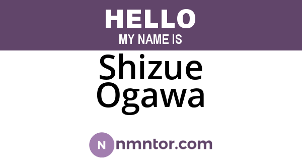 Shizue Ogawa