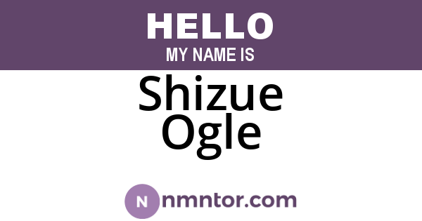 Shizue Ogle