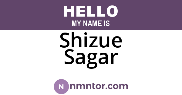 Shizue Sagar