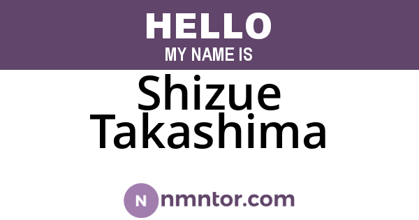 Shizue Takashima