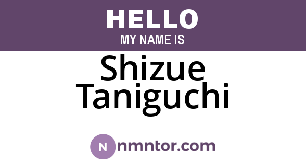 Shizue Taniguchi