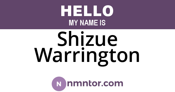 Shizue Warrington