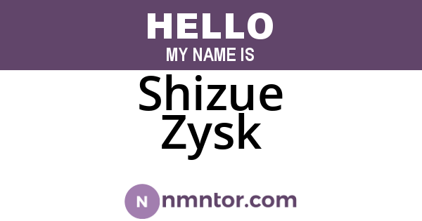 Shizue Zysk