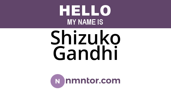 Shizuko Gandhi