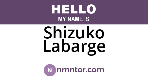 Shizuko Labarge