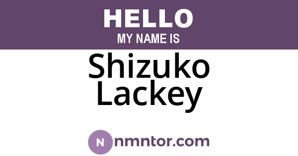 Shizuko Lackey
