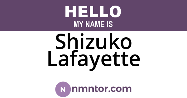 Shizuko Lafayette