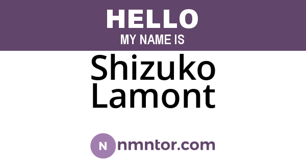 Shizuko Lamont