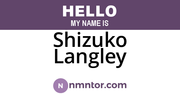Shizuko Langley