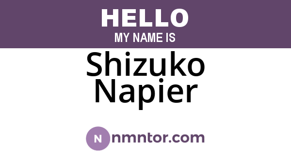 Shizuko Napier