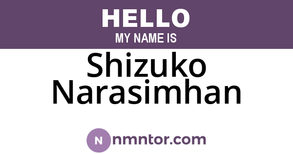 Shizuko Narasimhan