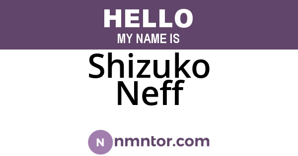 Shizuko Neff