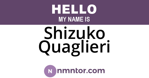 Shizuko Quaglieri