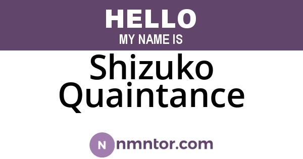 Shizuko Quaintance