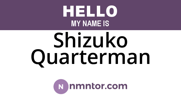 Shizuko Quarterman