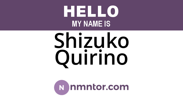 Shizuko Quirino