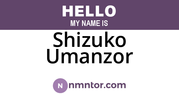 Shizuko Umanzor