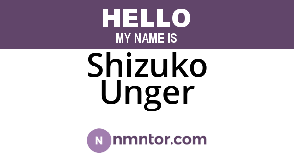 Shizuko Unger