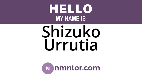 Shizuko Urrutia