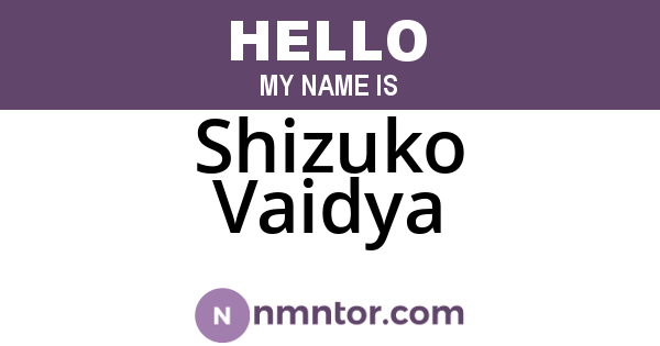 Shizuko Vaidya