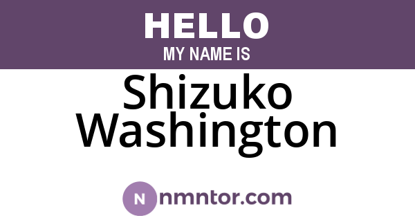 Shizuko Washington