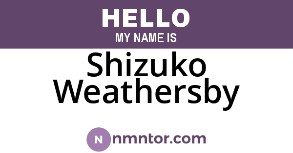 Shizuko Weathersby