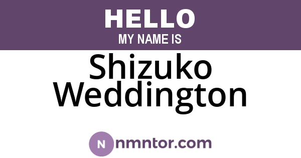 Shizuko Weddington
