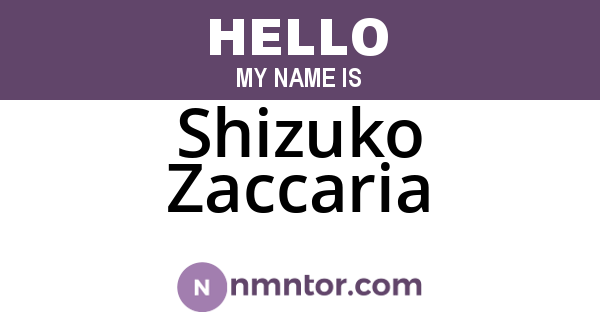 Shizuko Zaccaria