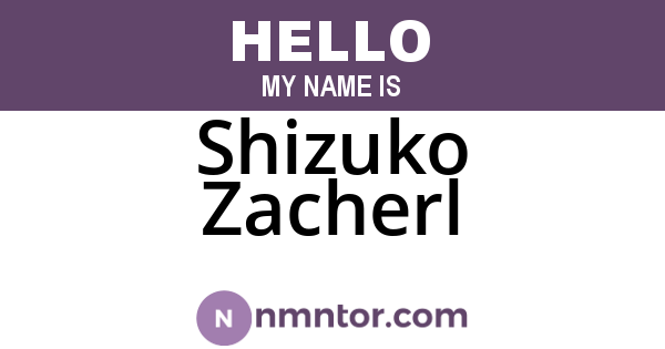 Shizuko Zacherl