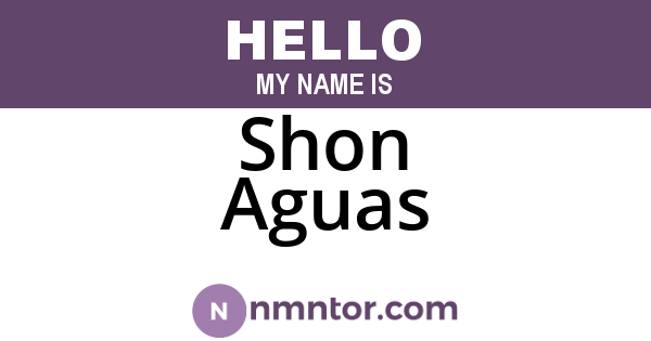 Shon Aguas