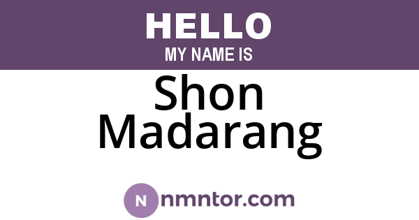 Shon Madarang