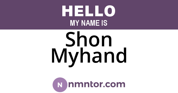 Shon Myhand