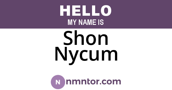 Shon Nycum