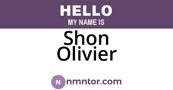 Shon Olivier