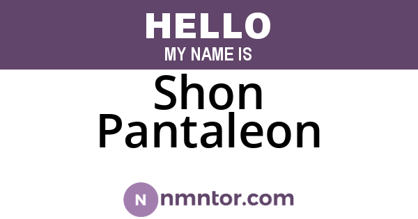 Shon Pantaleon