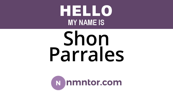 Shon Parrales
