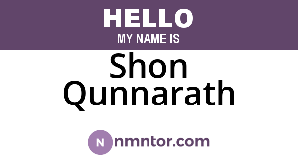 Shon Qunnarath
