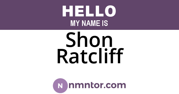 Shon Ratcliff