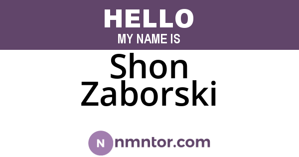 Shon Zaborski