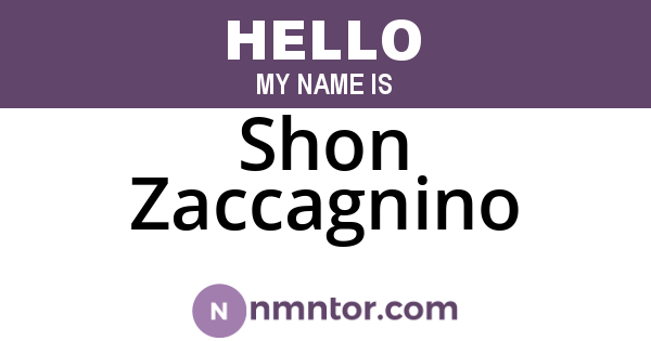 Shon Zaccagnino