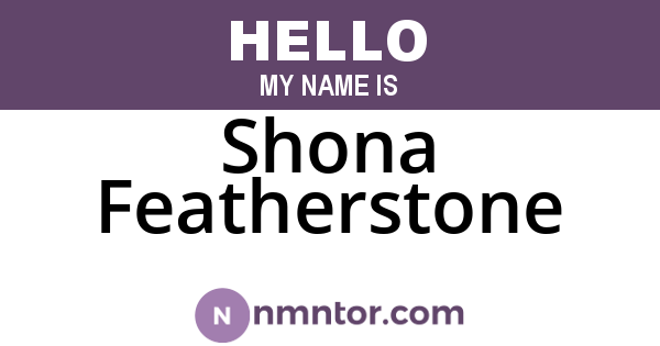 Shona Featherstone