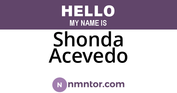 Shonda Acevedo